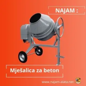 Najam male mjesalice za beton Limex 125 litara