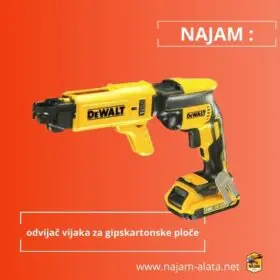Najam aku odvijača za knauf DeWalt šrauberica